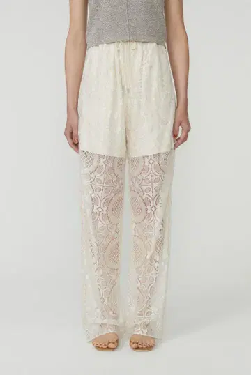 Eaphi PATTERN LACE EASY PANTS