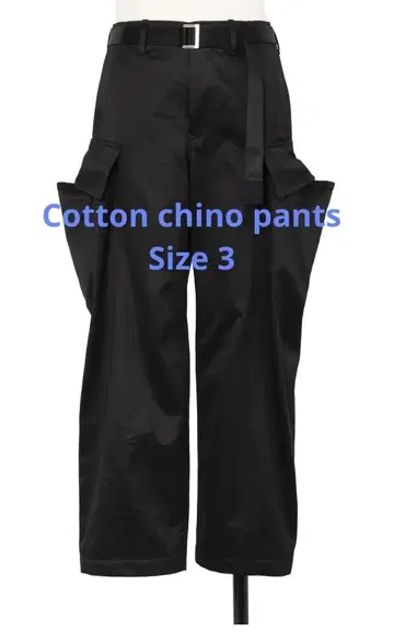 새상품 sacai 25aw Cotton Chino Black size3