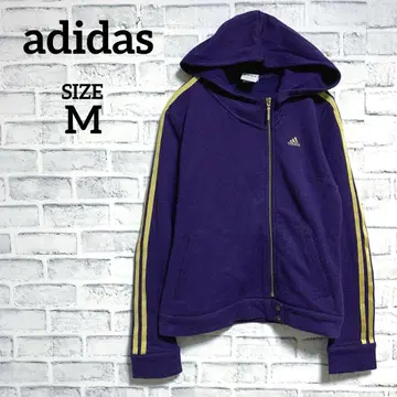 [adidas] 아디다스 라메 믹스 만국기 택 집업 후드티 보라색 M