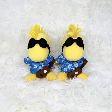 레어 새상품급 레트론즈 스누피 우드스탁 알로하 셔츠 봉제 인형