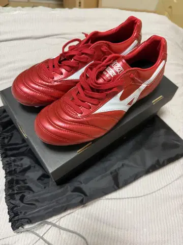 Mizuno Morelia 축구화 빨간색/화이트 일본제