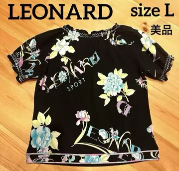 컨디션 최상 LEONARD 레오나르 스포츠 꽃무늬 프린트 티셔츠 멀티 L