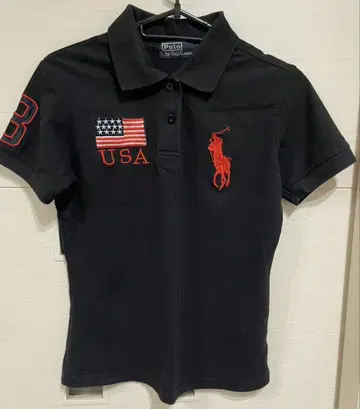 Polo by Ralph Lauren 블랙 피케 셔츠 USA 빅 포니
