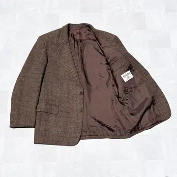 구제 의류 Harris Tweed 체크 트위드 울 테일러드 자켓