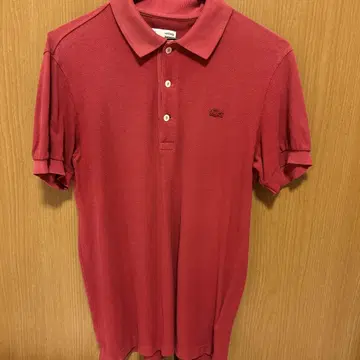 LACOSTE 빈티지 워시 피케 셔츠 2 레드 라코스테
