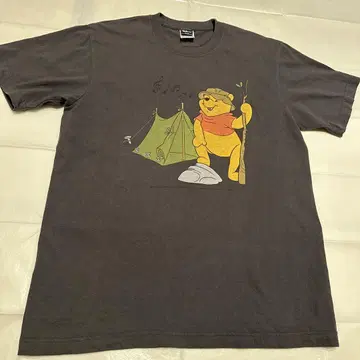 후지록 Disney 푸우 캠핑 티셔츠 L 사이즈