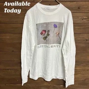 [Available Today] 롱T 꽃무늬 프린트 긴팔 T셔츠 XL