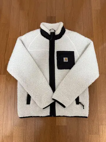 Carhartt 플리스 자켓 화이트 블랙