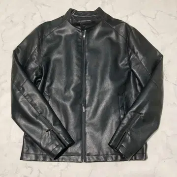 새상품급 ZARA 인조 가죽 싱글 라이더 자켓 블랙 L