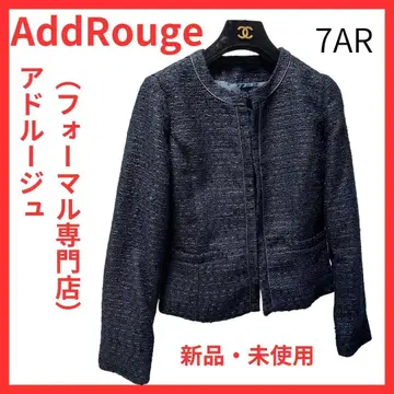 새상품 AddRouge 노카라 트위드 자켓 7AR 애드루즈