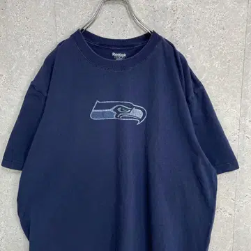리복 NFL 시애틀 시호크스 네이비 프린트 티셔츠 XL