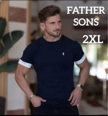 FATHER SONS 티셔츠 2XL 네이비 헬스복