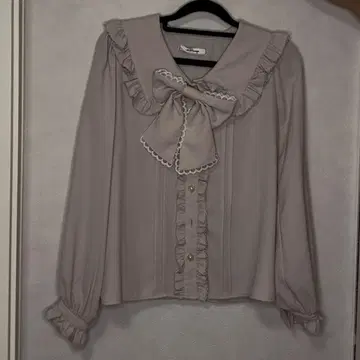 프릴 리본 블라우스