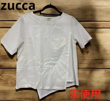 zucca 주카 비대칭 티셔츠 이소재 화이트