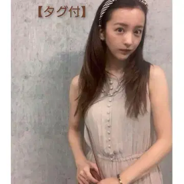 [택 포함] FRAY 자카드 슬리브리스 원피스