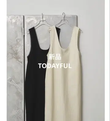 새상품 TODAYFUL U넥 파이핑 드레스