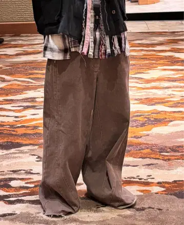 forte 24aw baggy denim pants