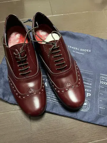 가죽 신발 와인 레드 버건디 TRAVEL SHOES by chausser