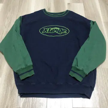 XLARGE 로고 자수 트레이닝복 L 네이비/그린