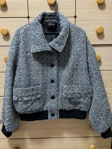 JEANASIS 트위드 숏 블루종