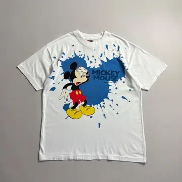 90년대~ Disney 미키 스플래쉬 숨은 미키 티셔츠
