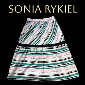 소니아 리키엘 컬렉션 스트라이프 플레어 스커트 새상품, 미사용품