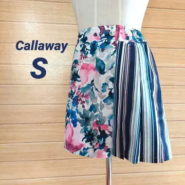 Callaway 꽃무늬 스트라이프 미니 스커트