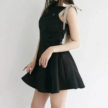 ANDMARY Jozy ribbon flare mini dress