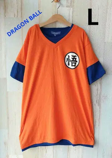 DRAGON BALL Z V넥 오 마크 티셔츠 L 사이즈 손오공