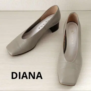 DIANA 스퀘어토 우드 힐 펌프스 23.5cm