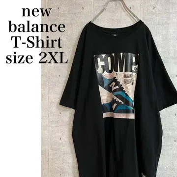 new balance T셔츠 블랙 스니커즈 빅 프린트 2XL