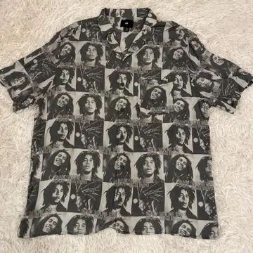 완판템 H&M ZION roots wear 밥 말리 반팔 셔츠 XL