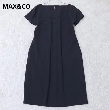맥스 앤 코 플레어 원피스 이탈리아제 다크 네이비 반팔 고급 세탁 가능