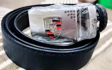 포르쉐 엠블럼 가죽 벨트