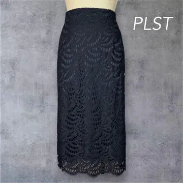 PLST 쉘 레이스 내로우 스커트 M
