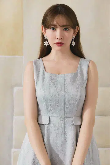 Classic Floral Jacquard Dress