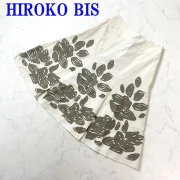 히로코비스 무릎 기장 스커트 아이보리 폴리에스테르 100% 7 C3952