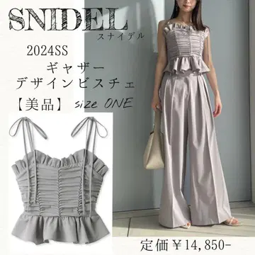 [새상품급] SNIDEL 개더 디자인 뷔스티에