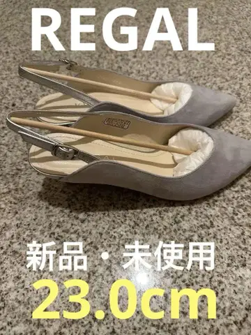 [새상품] REGAL 스웨이드 느낌 슬링백 펌프스 23.0cm