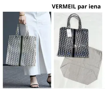 [새상품] VERMEIL 모노그램 PVC 토트백 그레이 이너 복조리 포함