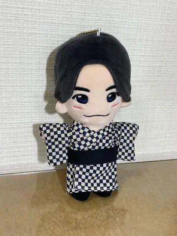 치비누이 의류 유카타 (체크 패턴 네이비 x 화이트)