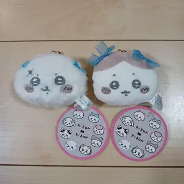 이카와 미니 동전 지갑 ~리본~ 하치와레 랏코 2개 세트