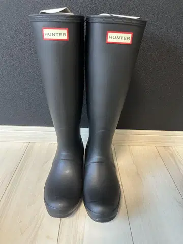 HUNTER 블랙 롱 부츠