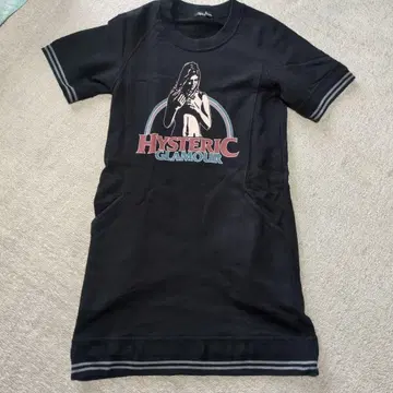 HYSTERIC GLAMOUR 블랙 반팔 스웨트 원피스