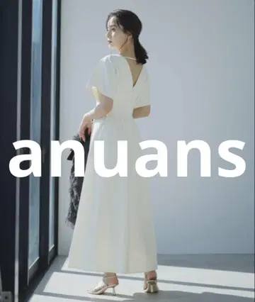 거의 미사용 anuans 반팔 원피스 MEDIUM 아이보리 여성용