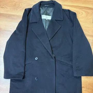 BANO UOMO ITALY 더블 브레스트 체스터 코트 사이즈 50 블랙