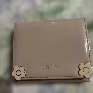 MARY QUANT 접이식 지갑 베이지 플라워