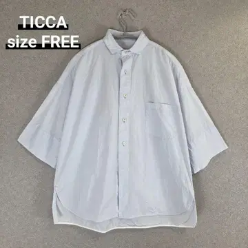 TICCA 티카 코튼 스퀘어 반팔 더블 커프스 셔츠