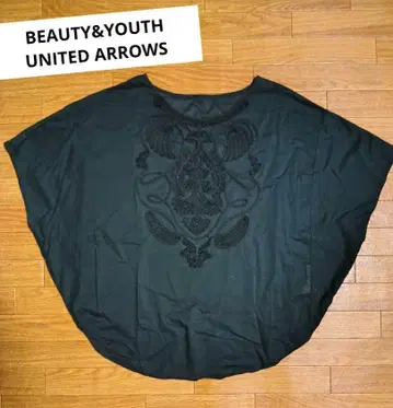 BEAUTY&YOUTH UNITED ARROWS 자수 돌먼 티셔츠 블랙