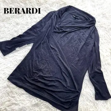 BERARDI 드레이프 디자인 긴팔 티셔츠 비대칭 매끈매끈 4